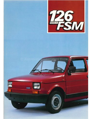 1985 FIAT 126 FSM BROCHURE DUITS