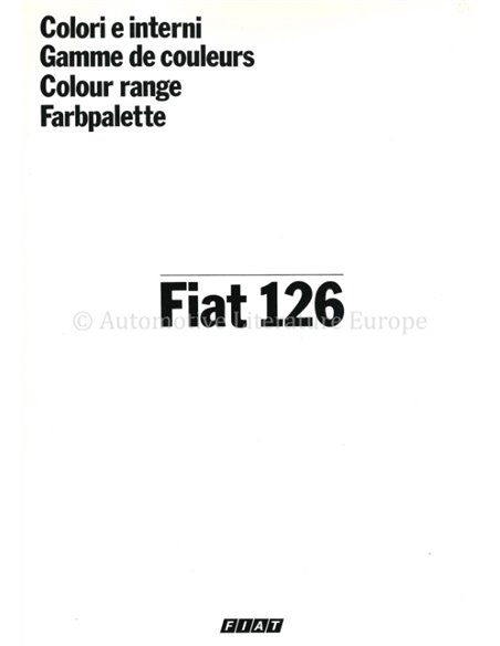 1981 FIAT 126 FARBEN PROSPEKT