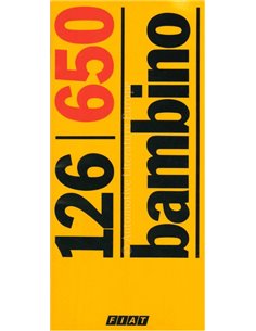 1981 FIAT 126 BAMBINO BROCHURE DUITS