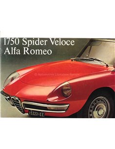 1967 ALFA ROMEO 1750 SPIDER VELOCE BROCHURE ENGELS (USA)