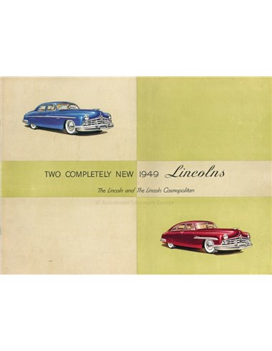 1949 LINCOLN PROGRAMM PROSPEKT ENGLISCH