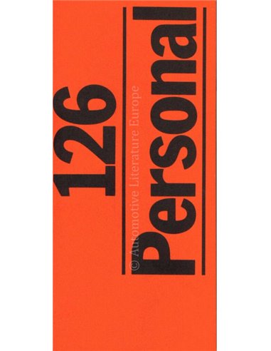 1976 FIAT 126 PERSONAL BROCHURE NEDERLANDS