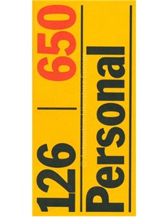 1977 FIAT 126 PERSONAL BROCHURE ITALIAANS