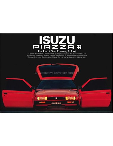 1982 ISUZU PIAZZA BROCHURE ENGLISH