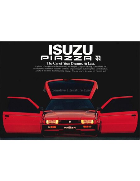 1982 ISUZU PIAZZA PROSPEKT ENGLISCH