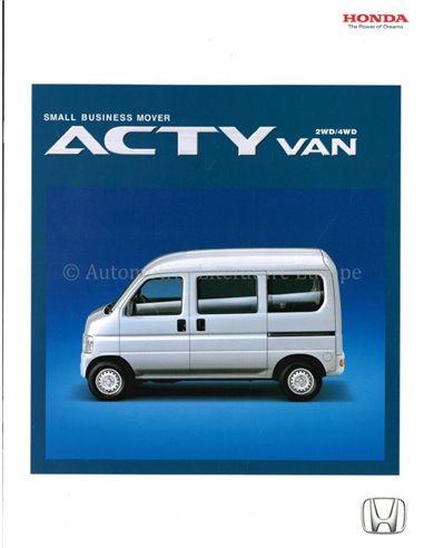 2004 HONDA ACTY VAN BROCHURE JAPANS
