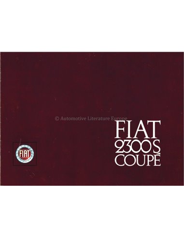 1964 FIAT 2300S COUPE BROCHURE ITALIAN