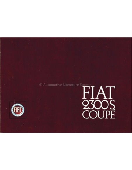 1964 FIAT 2300S COUPE BROCHURE ITALIAN