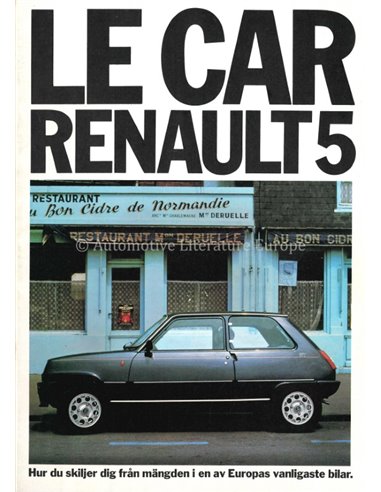 1985 RENAULT 5 BROCHURE ZWEEDS