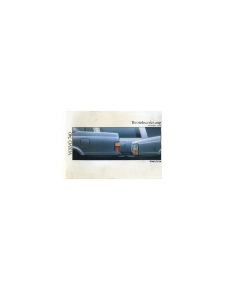 1989 VOLVO 740 INSTRUCTIEBOEKJE DUITS