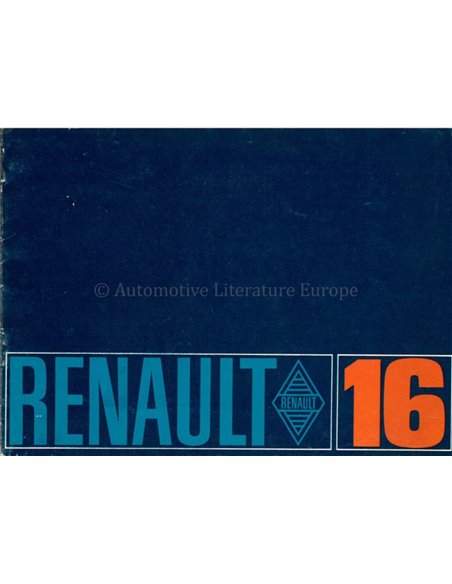 1967 RENAULT 16 BROCHURE NIEDERLÄNDISCH