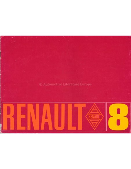 1969 RENAULT 8 BROCHURE DEUTSCH