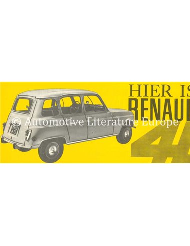 1962 RENAULT 4 BROCHURE DUTCH