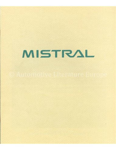 1994 NISSAN MISTRAL BROCHURE JAPANS