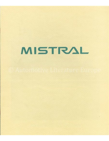 1994 NISSAN MISTRAL BROCHURE JAPANS