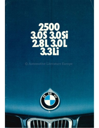 1976 BMW 2500 3.0S 3.0SI 2.8L 3.0L 3.3LI BROCHURE DUTCH