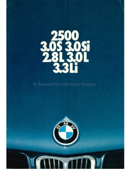 1976 BMW 2500 3.0S 3.0SI 2.8L 3.0L 3.3LI BROCHURE DUTCH