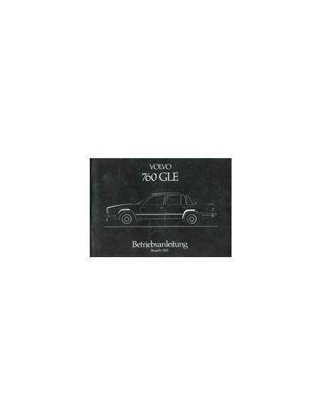 1983 VOLVO 760 GLE INSTRUCTIEBOEKJE DUITS