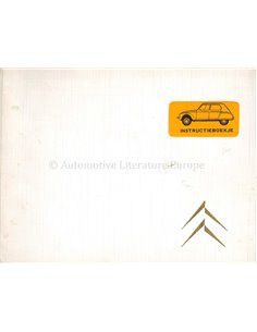 1970 CITROEN DYANE 6 BETRIEBSANLEITUNG NIEDERLÄNDISCH