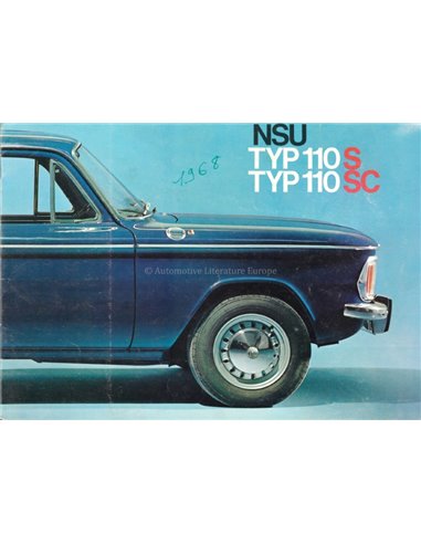 1968 NSU TYP 110 S / SC BROCHURE FRANS