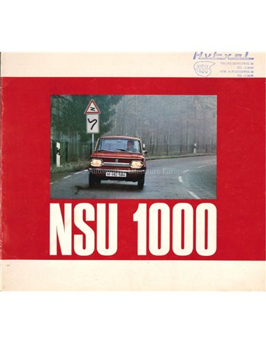 1968 NSU 1000 BROCHURE DUTCH