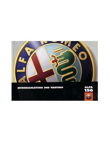 1999 ALFA ROMEO 156 INSTRUCTIEBOEKJE DUITS