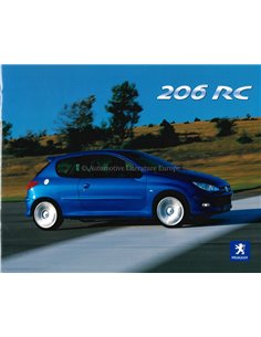 2002 PEUGEOT 206 RC PROSPEKT ENGLISCH