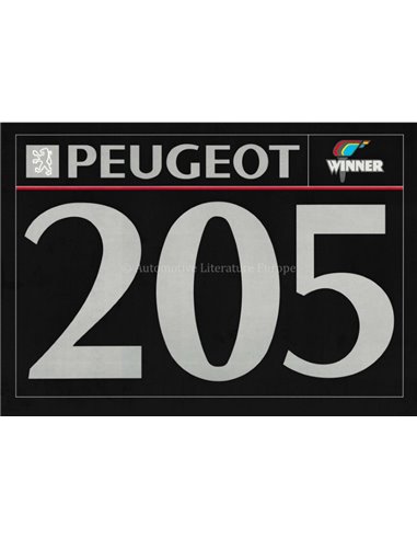 1993 PEUGEOT 205 WINNER BROCHURE DUITS