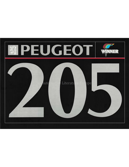 1993 PEUGEOT 205 WINNER BROCHURE DUITS