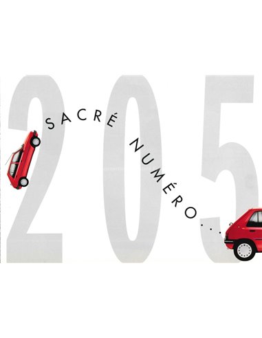 1994 PEUGEOT 205 SACRE NUMERO PROSPEKT FRANZÖSISCH