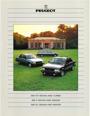 1984 PEUGEOT 505 BROCHURE ENGLISH (US)