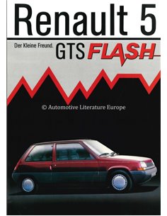 1985 RENAULT 5 GTS FLASH DATENBLATT DEUTSCH