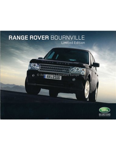 2009 RANGE ROVER BOURNVILLE LIMITED EDITION BROCHURE DUITS