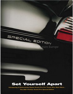 2001 PONTIAC GRAND PRIX SPECIAL EDITION PROSPEKT ENGLISCH