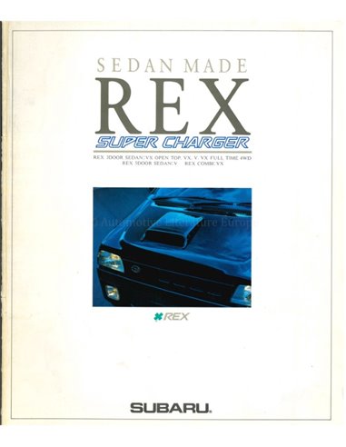 1989 SUBARU REX BROCHURE JAPANESE