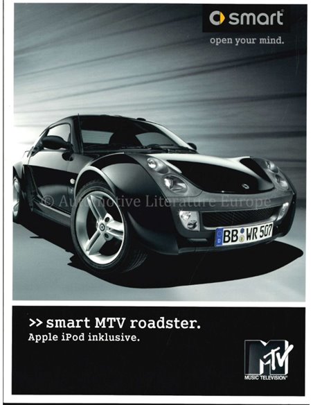 2005 SMART MTV ROADSTER BROCHURE DUITS