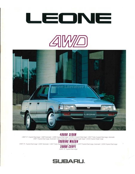 1986 SUBARU LEONE 4WD BROCHURE JAPANESE