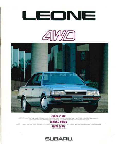 1986 SUBARU LEONE 4WD PROSPEKT JAPANISCH