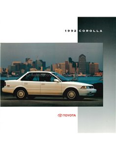 1992 TOYOTA COROLLA BROCHURE ENGELS