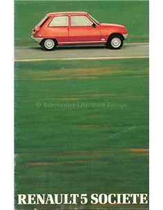 1981 RENAULT 5 SOCIETE BROCHURE FRENCH