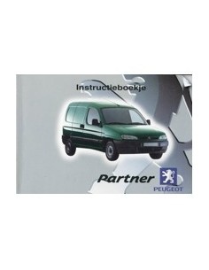 2001 PEUGEOT PARTNER INSTRUCTIEBOEKJE NEDERLANDS