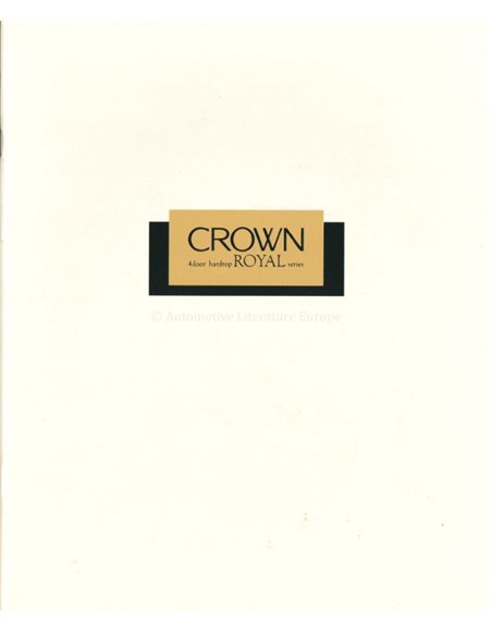 1993 TOYOTA CROWN ROYAL PROSPEKT JAPANISCH