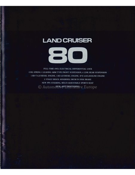1990 TOYOTA LAND CRUISER BROCHURE JAPANS