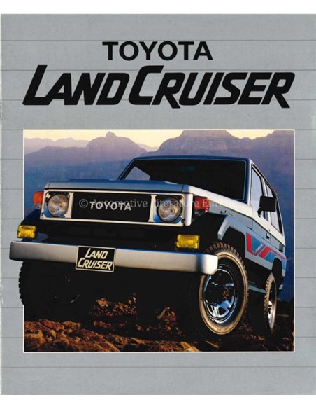 1985 TOYOTA LAND CRUISER BROCHURE ENGELS