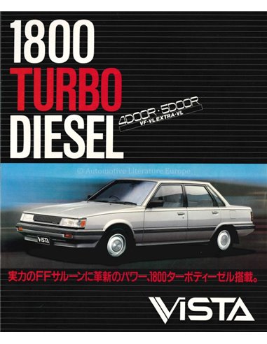 1986 TOYOTA VISTA 1800 TURBO DIESEL BROCHURE JAPANESE
