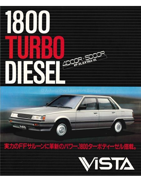 1986 TOYOTA VISTA 1800 TURBO DIESEL PROSPEKT JAPANISCH