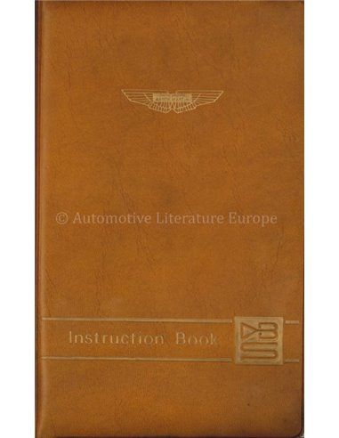 1968 ASTON MARTIN DBS V6 SALOON OWNERS MANUAL ENGLISH