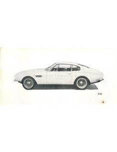 1968 ASTON MARTIN DBS V6 SALOON INSTRUCTIEBOEKJE ENGELS 2