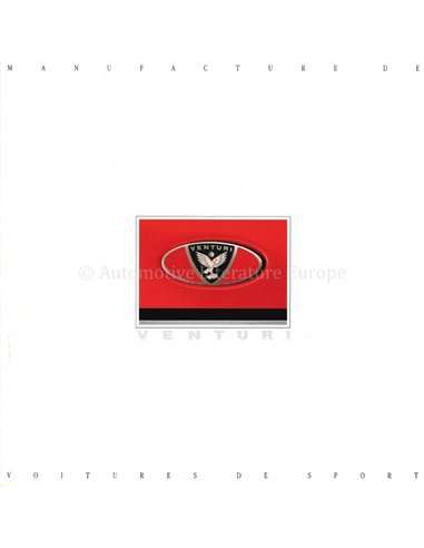 1991 VENTURI VOITURES DE SPORT BROCHURE FRENCH