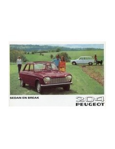 1969 PEUGEOT 204 SEDAN & BREAK BROCHURE NEDERLANDS
